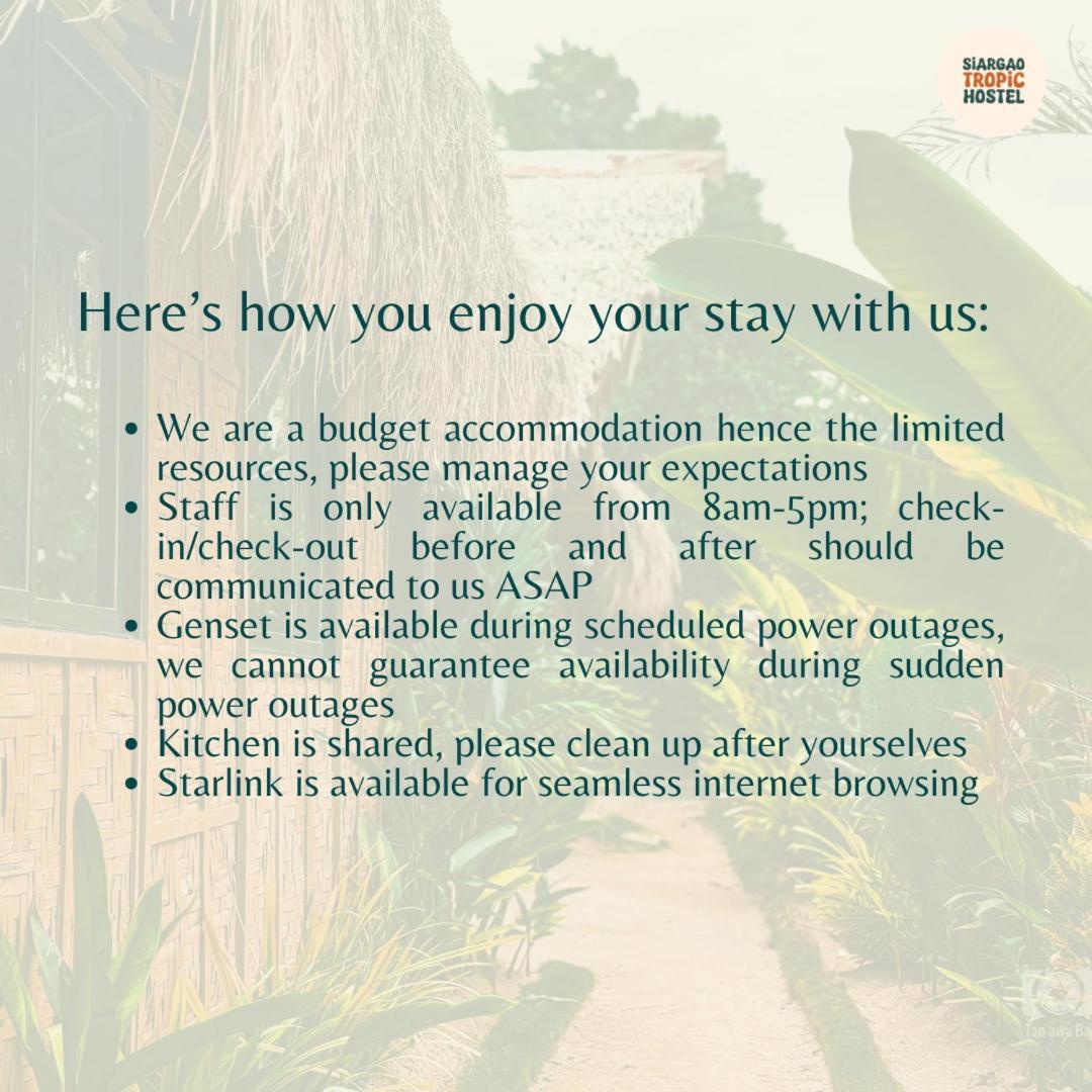 Siargao Tropic Hostel General Luna  Exteriör bild